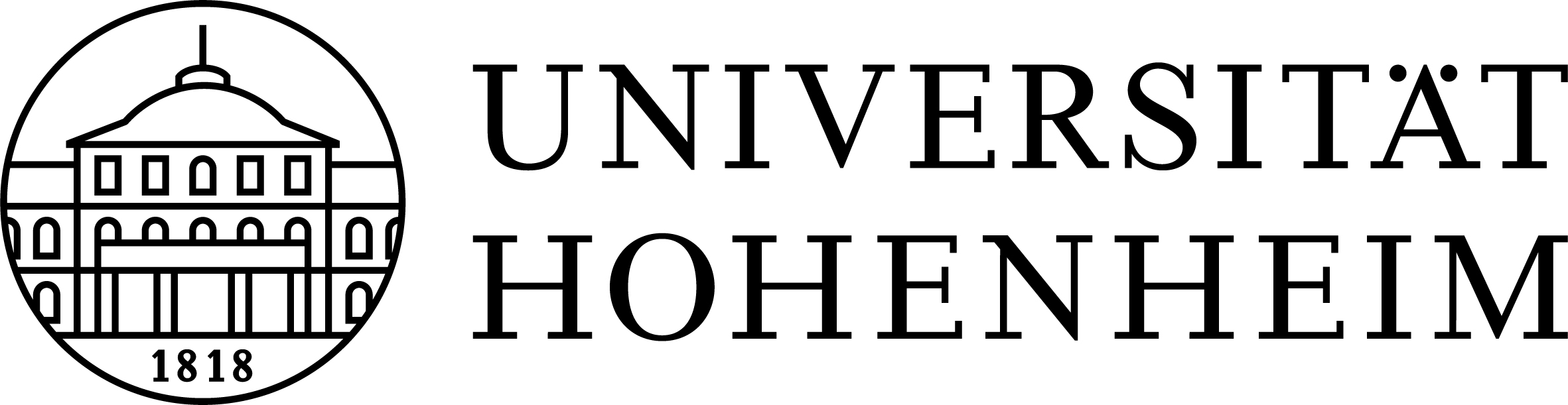 Uni Hohenheim Logo Schwarz DE